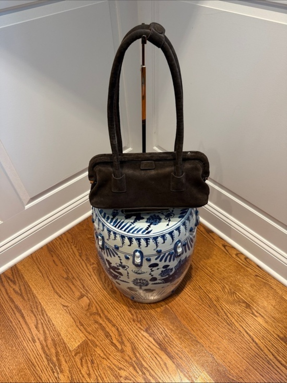 ASOS DESIGN suede frame doctor’s bag